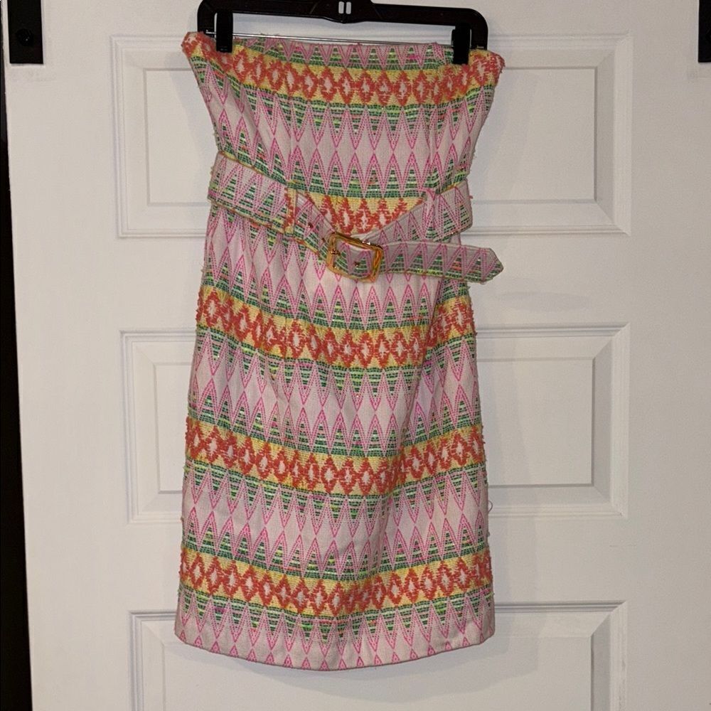 Milly of New York Embroidered Spring Strapless Dress